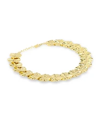 Robert Lee Morris Soho Gold Textured Coin Collar Necklace