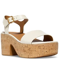 FitFlop Women's Strappy Leather Cork Platform Sandals