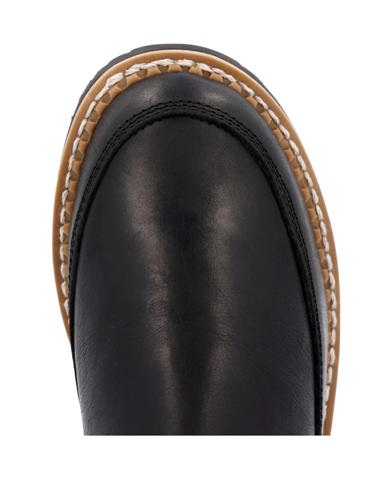 Georgia Boot Women's Black Buckle Chelsea Romeo