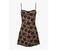 WeWoreWhat Women's Lace Trim Slip Dress