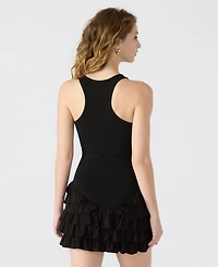 Steve Madden Women's Clea Scoop-Neck Tiered-Ruffle Dress