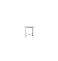Contemporary Round End Table – Manufactured Wood and Metal Design
