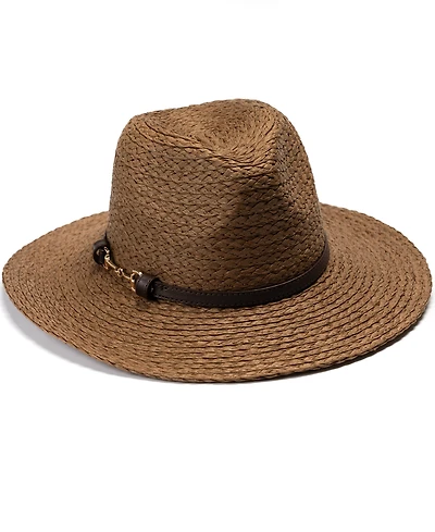 Vince Camuto Panama Hat with Horse Bit Band