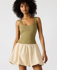 Steve Madden Women's Bubble Linnea Mixed-Media Mini Dress