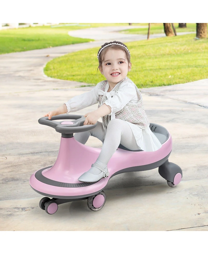Wiggle Car Ride-on Toy with Flashing Wheels