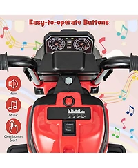 Kids Ride-on Motorcycle 6V Battery Powered Motorbike with Detachable Training Wheels