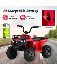 6V Kids Ride On Electric Atv with Led Headlights and MP3 Player