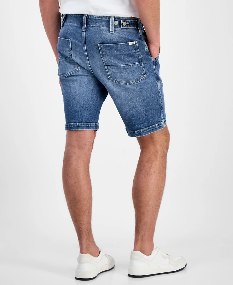 Guess Men's Denim Utility 9" Shorts
