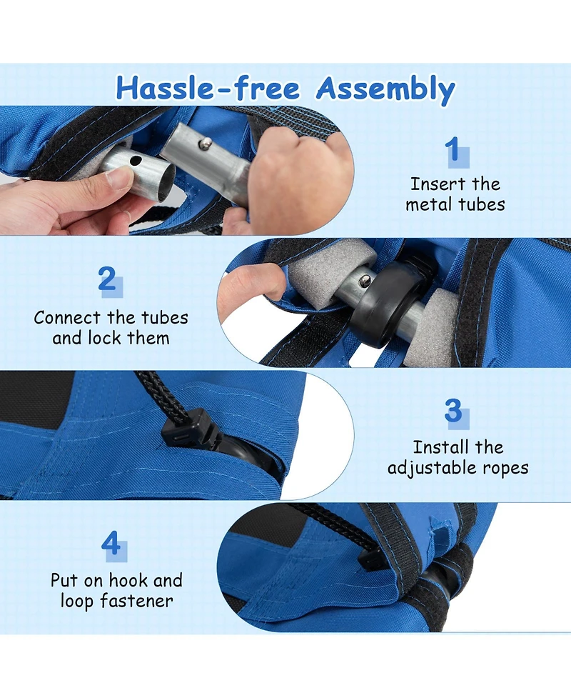 40 Inches Saucer Tree Swing with Adjustable Hanging Ropes and 900D Oxford Fabric