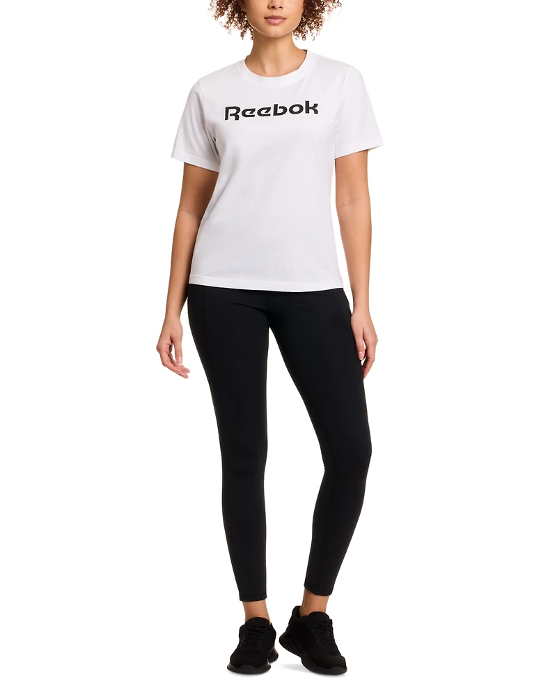 Reebok Women's Cotton Logo-Graphic Crewneck T-Shirt