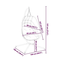 Hanging Egg Chair with Stand Anthracite Steel