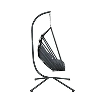 Hanging Egg Chair with Stand Anthracite Steel