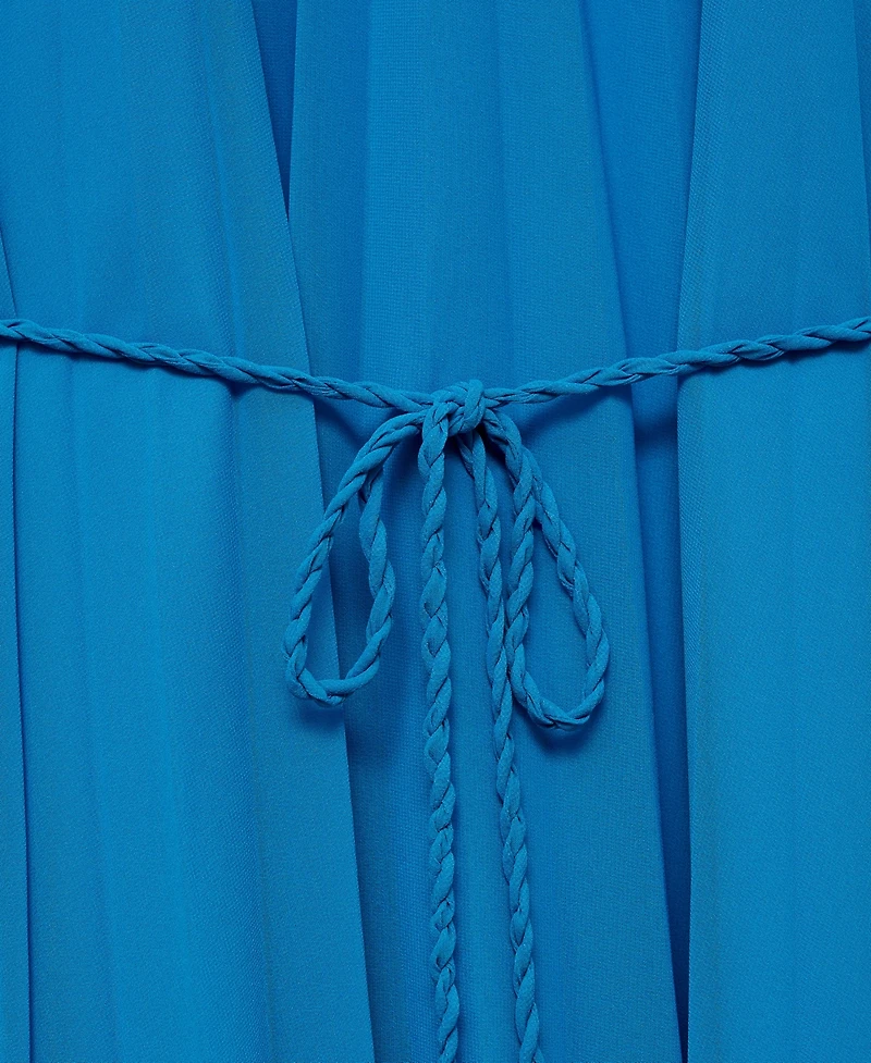 Mango Women's Flared-Sleeve Pleated Dress