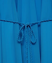 Mango Women's Flared-Sleeve Pleated Dress