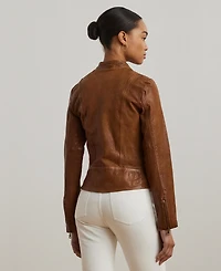Lauren Ralph Tumbled-Leather Jacket