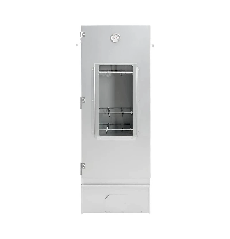 Bbq Oven Smoker with Wood Chips 17.5"x11.4"x43.3" Galvanized Steel