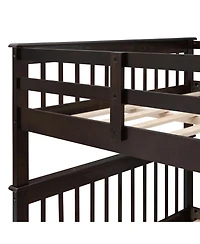 Stairway Full-Over-Full Bunk Bed w/ Trundle & Storage
