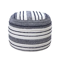 Upholstered Cotton Ottoman for Living Room Accent Chair and Footrest