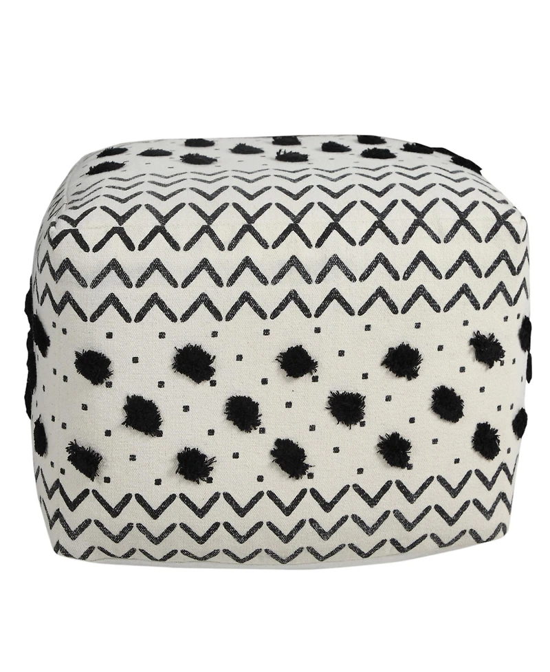 Comfortable Cotton Ottoman for Lounge Areas and Relaxation
