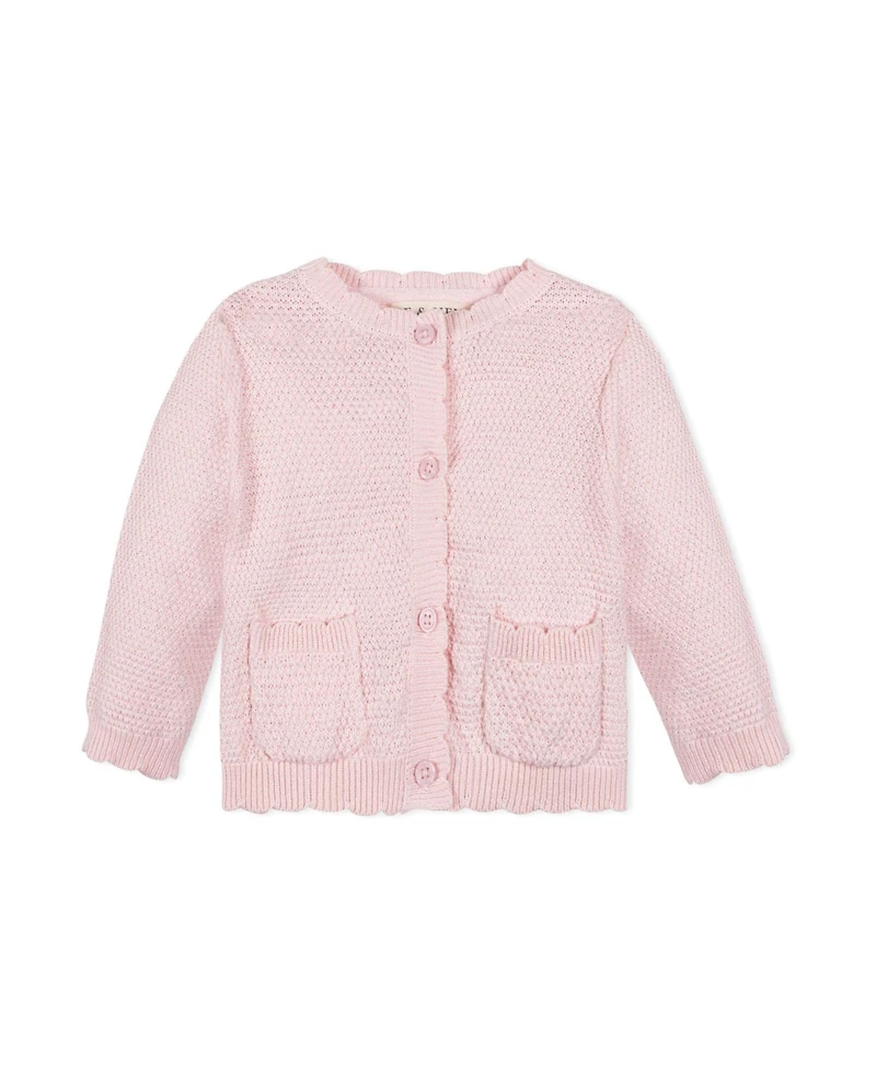 Hope & Henry Baby 5 Piece Organic Sweater Cable Cardigan, Legging, Hat, & Bootie Boxed Gift Set