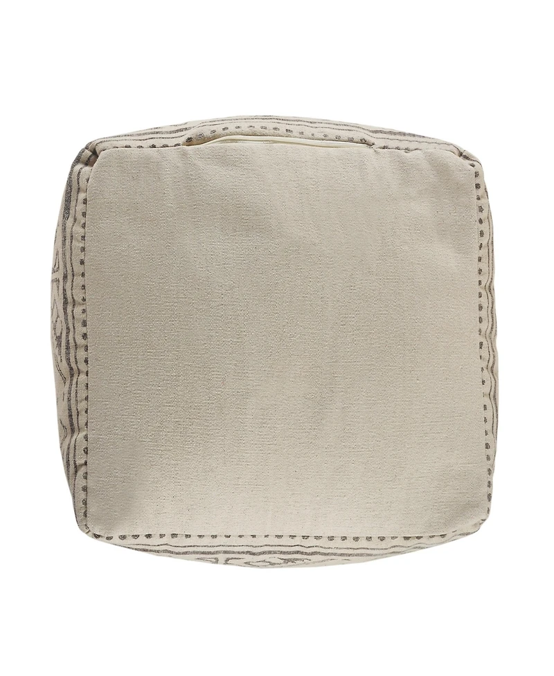 Cotton Fabric Ottoman for Living Room Seating and Cozy Decor