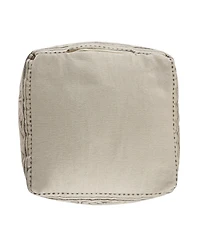 Cotton Fabric Ottoman for Living Room Seating and Cozy Decor