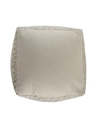 Cotton Pouf Ottoman for Extra Seating and Comfortable Footrest