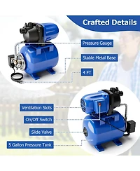 1200 W Garden Water Pump Shallow Well Pressurized Irrigation