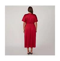 Estelle Artemis Satin Midi Dress