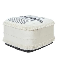 Cotton Ottoman for Living Room Footrest and Cozy Home Accent