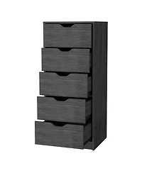 Five Drawer Standard Chest for Bedroom Storage and Clothes Organization