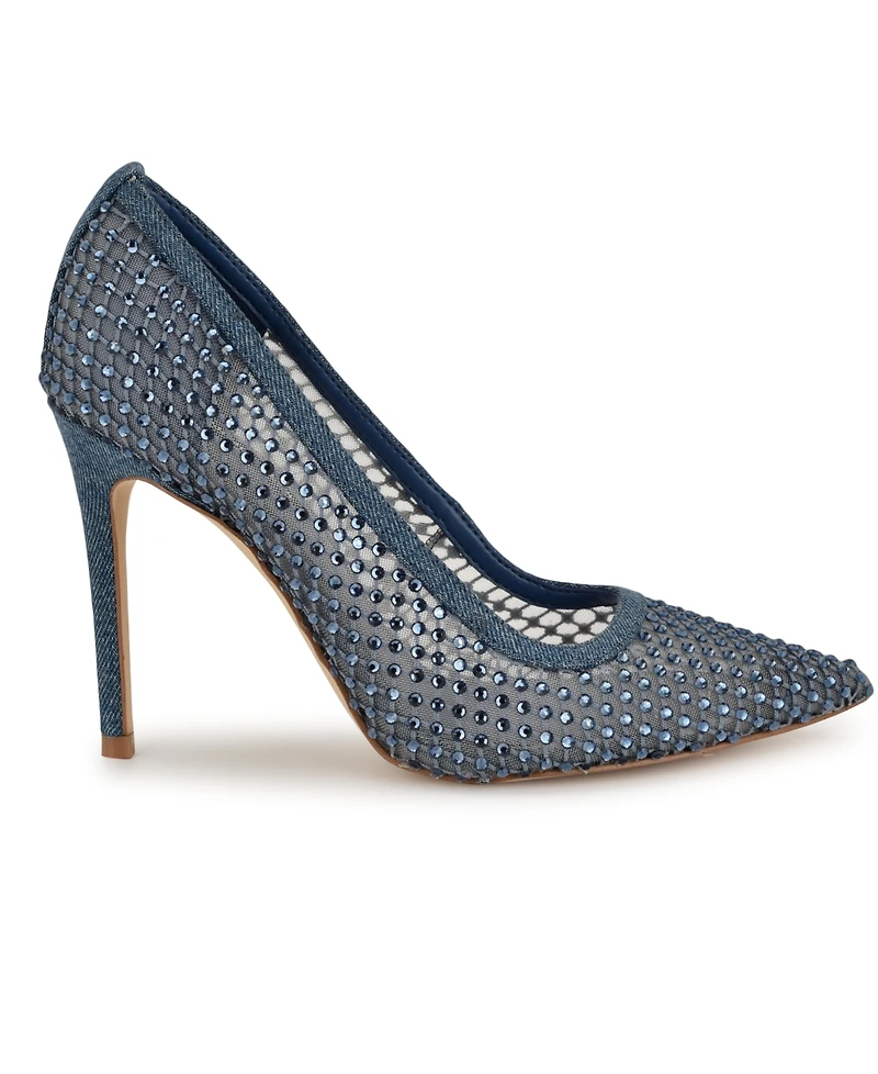 Nine West Women's Fresh Rhinestone Mesh Stiletto Pumps