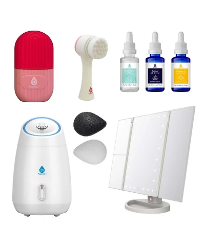 Ultimate Skincare & Beauty Bundle Pursonic Facial Steamer, Tri-Fold Vanity Mirror, Anti-Aging Serum Set & More