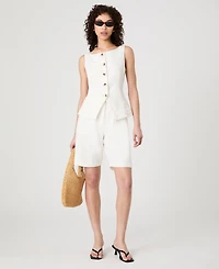 French Connection Women's Birdie Button-Front Vest Top