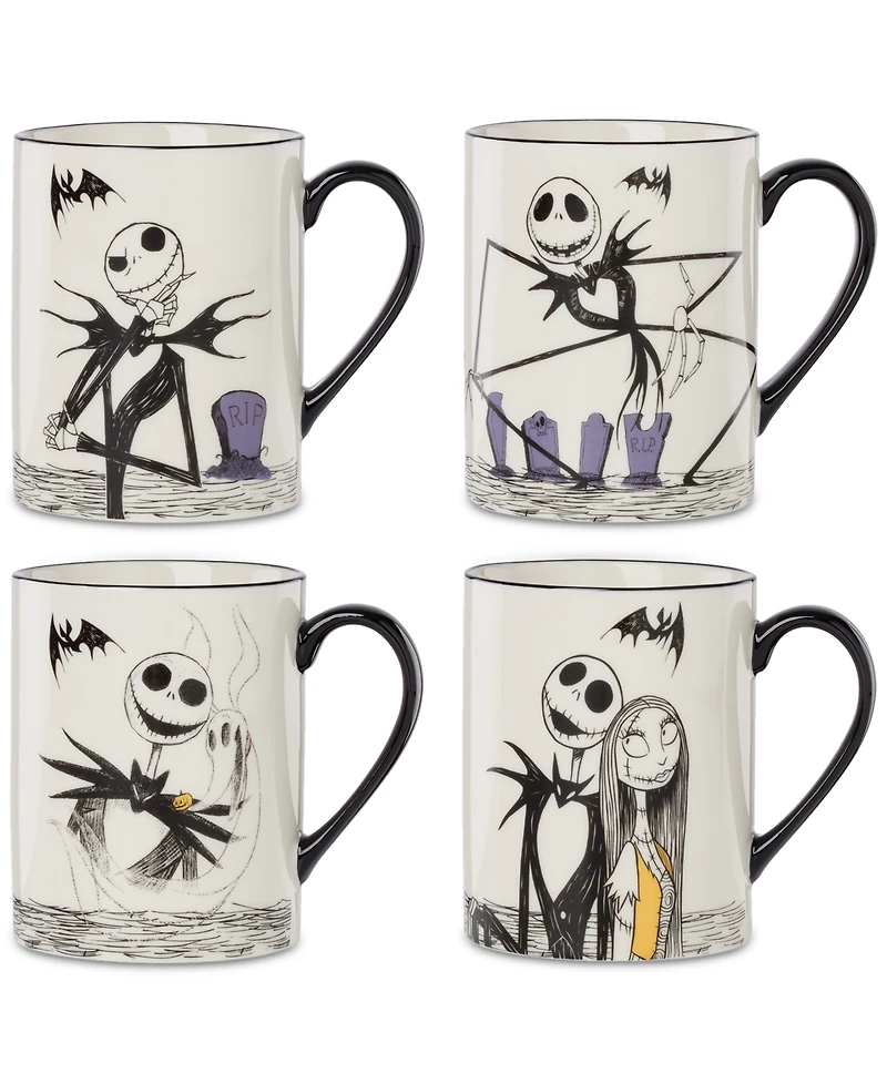 Lenox Nightmare Before Christmas Mugs, Set of 4