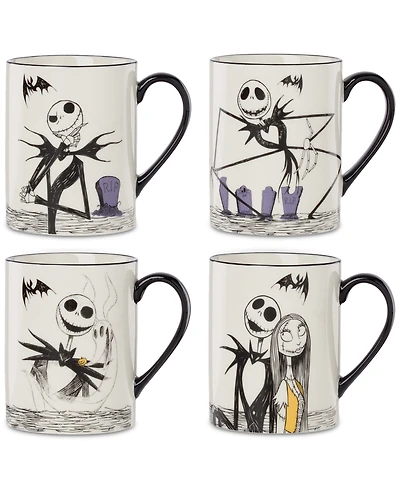 Lenox Nightmare Before Christmas Mugs, Set of 4