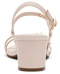 Anne Klein Women's Mackenzie Strappy Buckle Block Heel Dress Sandals