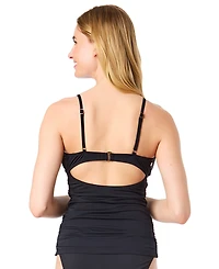 CeCe Women's La Vie A Mer Plunge-Neck Tankini Top
