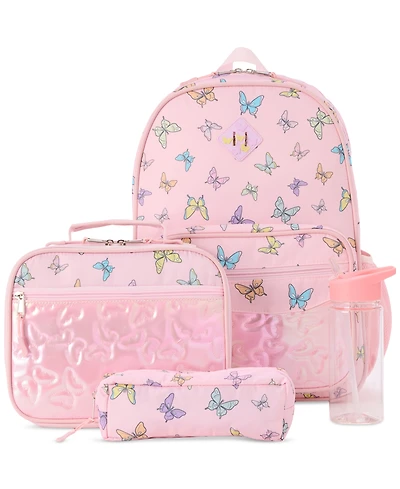 InMocean Big Girls Butterfly 5-Pc. Backpack & Lunch Bag Set