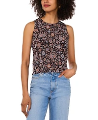 Vince Camuto Women's Printed Keyhole Tank Top