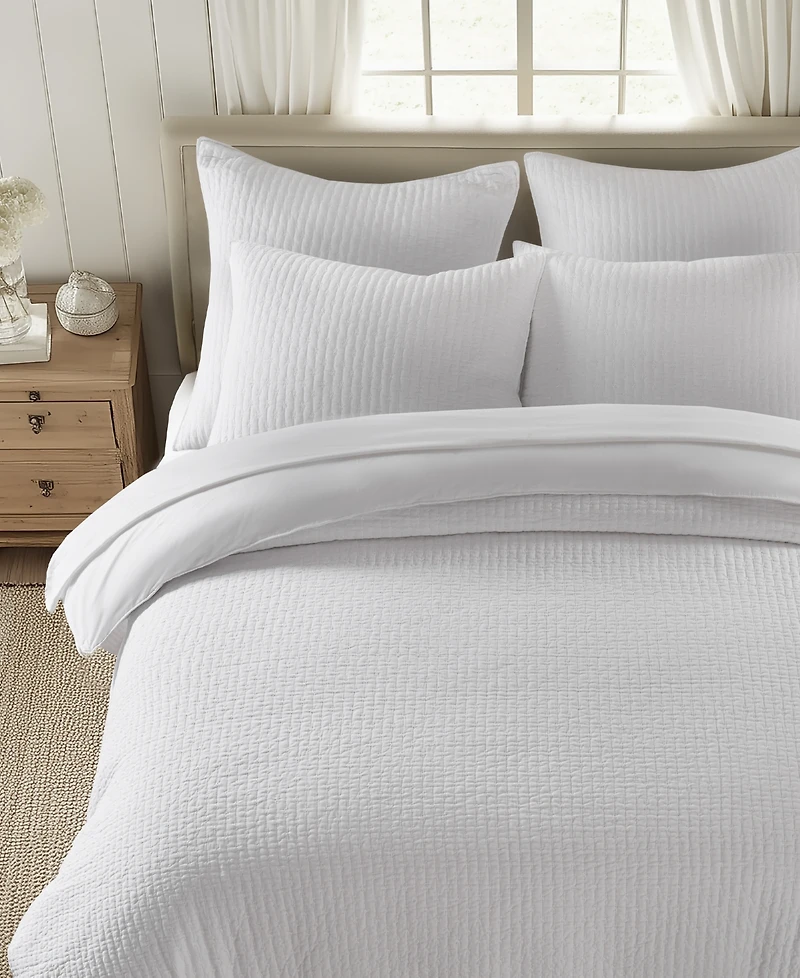 Levtex Cross Stitch 3-Pc. Duvet Cover Set