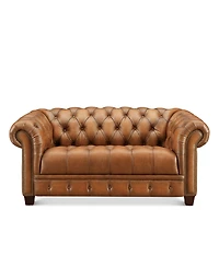 Hydeline York 70" Top Grain Leather Loveseat