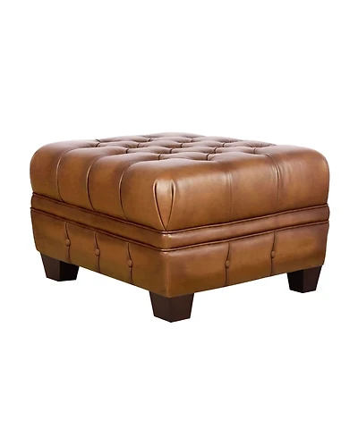 Hydeline York 29" Top Grain Leather Ottoman