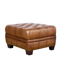 Hydeline York 29" Top Grain Leather Ottoman