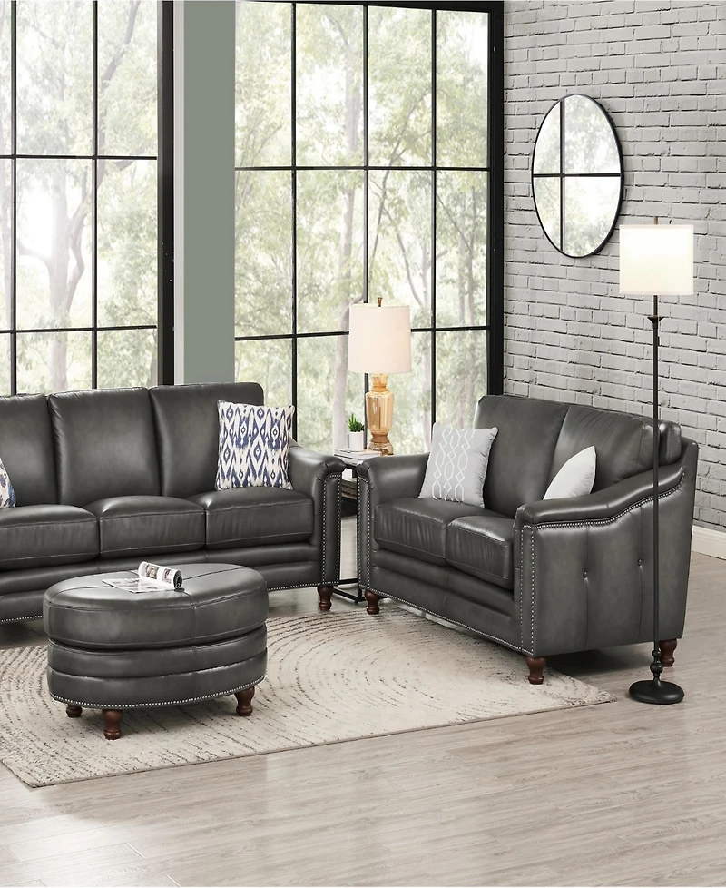 Hydeline Belfast 67" Top Grain Leather Loveseat