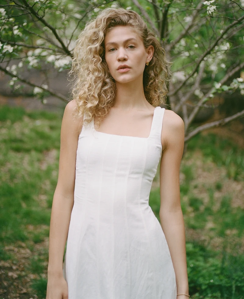 French Connection Women's Birdie Square-Neck A-Line Dress