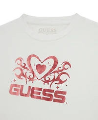 Guess Big Girl Short Sleeve with Shiny Foil Print Logo T-Shirt