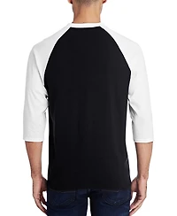 La Pop Art Men's American Sunglasses Raglan Baseball Word T-Shirt