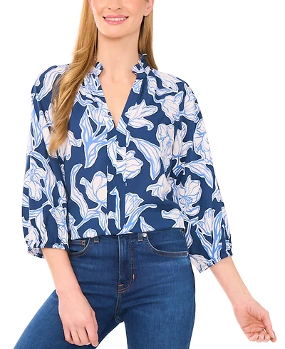 CeCe Women's Printed Raglan Top