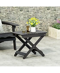 22.75 Inch Small Folding Table,Outdoor Folding Slide Table,Wood Table Top